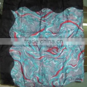 100 % SILK PRINTED SCARF thumbnail-1