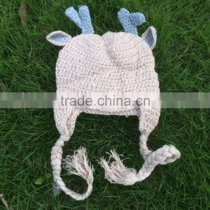 Multicolor Baby Hat for Holiday Owl Hat Cap With Ear Flap Animal Style Infant Toddler Holiday Handmade Hat For Girls and Boys thumbnail-2