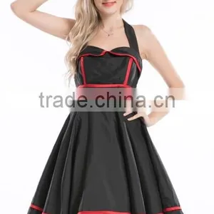 Apparel Walson 1950s Fashion Halter 100 Cotton Cheap Retro Vintage Dress 6075-21 thumbnail-1
