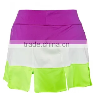 Custom Women Contrast Colors Skirt Stylish Sexy Skirts Wholesale Tennis Skirts thumbnail-5