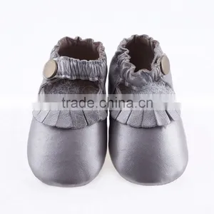 Soft Touch Leather Kids Moccs, Cute Baby Girl Leather Moccasins thumbnail-4
