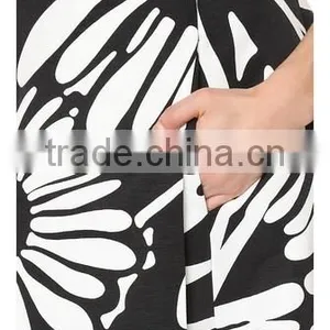 2016 Designed for Fashion Women High Waist Printed Grosgrain Skirt Slit Skirt Ladies'maxi Skirt OEM thumbnail-3