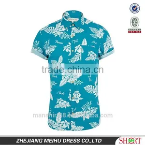 2017 Short Sleeve Print Hawaiian Shirt for Men thumbnail-1