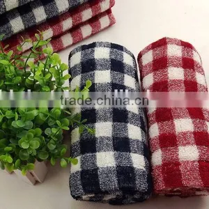 Sale 100% Cotton Blue Grey Check Bath Towel/big and Soft Hotel Bath Towel thumbnail-3