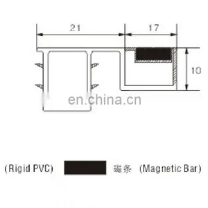PVC Magnetic Shower Door Seal Strip for 180 Degree Malposition Glass Doors thumbnail-2