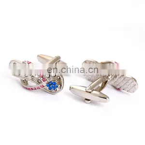Fancy 3D Crystal Flip Flops Cufflinks thumbnail-3