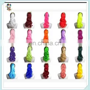 Womens Cosplay Fancy Dress Red Sexy Long Curly Ponytail Hair Extensions HPC-0139 thumbnail-2