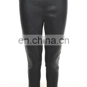 Wholesale Stretch Knit Panel Leather Legging Stretch Pants thumbnail-1