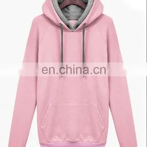 OEM Women Clothing 100% Cotton Plain Pullover Double- Hood Sweatshirt thumbnail-2