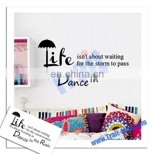 Dance in the Rain Wall Stickers English Wall Stickers Wall Quotes Decals thumbnail-1