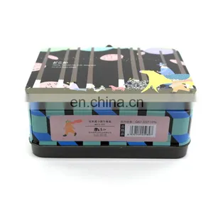 New Rectangular Fancy Kids Lunch Packaging Tin Box With Lock thumbnail-2