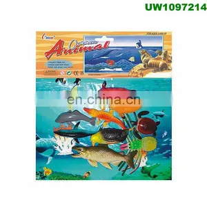Ocean Sea Animal, Assorted Mini Vinyl Plastic Animal Toy Set, Under The Sea Life Figure Bath Toy for Child Educational Party C thumbnail-5