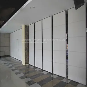 MDF Aluminum Mobile Wood Movable Operable Track Rollers Sliding Partition Walls thumbnail-2