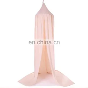 Decoration Ins Pink Cotton Princess Castle Bed Canopy Mosquito Net for Kids Baby and Adults thumbnail-1