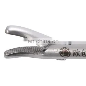 Reusable V-shaped Heavy Curved Needle Holder Forcpes Laparoscopic Instruments thumbnail-2