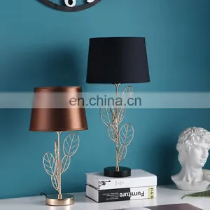 Top Sale China Wholesale Cheap Custom Fancy Iron Hotel Table Lamp Set for Living Room Decor thumbnail-1