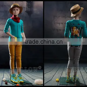 Engraving Head Cheap Fiberglass Children Mannequin Realist Kids Dummy Manikin KD8 thumbnail-2