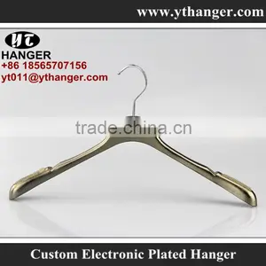 IMY-360 Electric Plating Flocking Hangers Black Top Shiny Hanger thumbnail-2