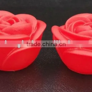 Battery Operated Valentine's Day Gift Romantic Rose Shaped 7 Colors Changing LED Night Light thumbnail-1