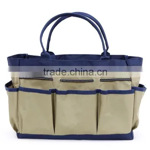Grey Canvas Ladies Garden Tool Organizer Bag,OEM Logo Garden Tools Carry Bag,custom Made Garden Tool Bags thumbnail-3