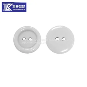 Smart Tag UHF RFID 900MHz Epc YUKAI GEN2 Mini Small Round UHF RFID Laundry Tag Button Wearable Label Sewing In Clothing thumbnail-2