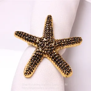 Marine Features Metal Napkin Rings Nautical Napkin Holders for Dining Table Banquet thumbnail-2