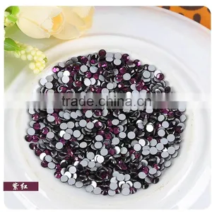 Crystal Round Strass Hot Fix Rhinestone Flat Back Crystals for Phones DIY Loose Beads thumbnail-3