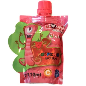 Bubble Tea Cup With Bubble Blends Fruity Pearls Burst Pop With Real Fruit Juice Enjoy Popburst Bubble Boba Drink thumbnail-3
