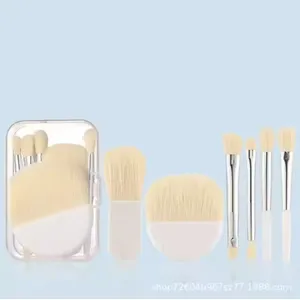 New Arrival Portable Mini Makeup Brush Set Loose Powder Concealer Fan Brush Lip Liner Travel-Friendly Makeup Brushes Small Box thumbnail-3