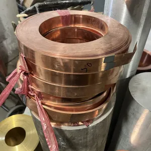 High Quality 0.5mm T1 T2 C1100 C1011 C1220 Red Copper Strip Coil Copper Sheet Foil Roll in Stock Factory Price thumbnail-1