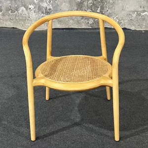 Italian Modern Nordic Solid Wood Cross-Back Dining Chair With Fabric Backrest for Home Office Home Bar Gym Hotel Use thumbnail-2