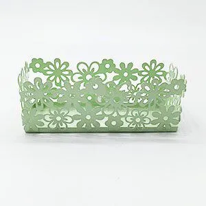 Hollow‑Out Floral Cutout Metal Planter Set, Assorted Square & Rectangular Flower Pots for Home Garden Table Decor thumbnail-1
