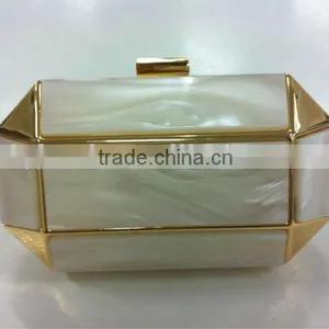 Dongguan Bags Factory Sell Beautiful Amber Resin Clutch Wallet Women Love thumbnail-1