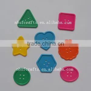4 Hole Multicolor Kid Plastic Sewing Buttons in Various Colors and Sizes for Children to Sew, String, Count and Sort thumbnail-1