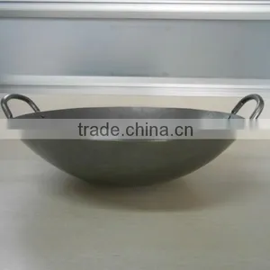 Hot Sell 36cm Double Handle Iron Wok Health Wok thumbnail-1
