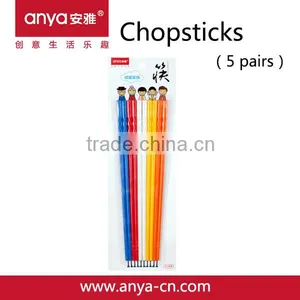 D697 Many Color Chinese Style Plastic Chopsticks(5 Pairs) thumbnail-1