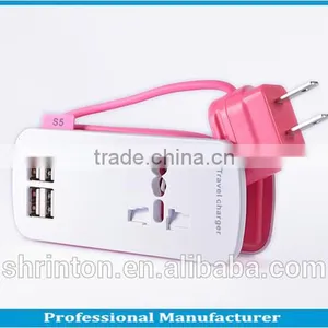 Portable High Speed 4.2 A EU UK USA AU Usb Travel Charger thumbnail-5