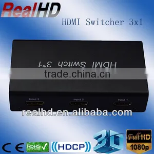 3D Full hd 1080p HDMI Matrix 3 to 1 With Button thumbnail-1