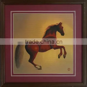 Handmade Horse Embroidery 100% Pure Silk thumbnail-1