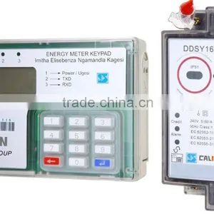 DIN Rail STS Keypad Prepaid Energy Meter and CIU (PLC Communication) thumbnail-1