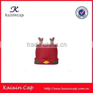 New Desgin Custom Cute Antler Knitted Children Cute Lovely Beanies thumbnail-1