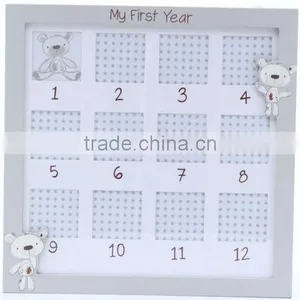 Cute Bear Theme MDF Collage Photo Frame for 12 Month Baby Frame thumbnail-1