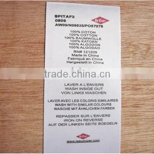 Printed Garment Wash Care Labels for T-shirts/swimwear thumbnail-1