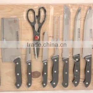 11pcs Kitchen Knife Sets W/cutting Board thumbnail-1