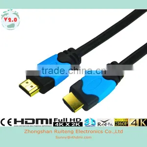 Blue High Speed HDMI Cable With Ethernet and Gold Connector Support 3D and 4K From 0.5-100m thumbnail-4
