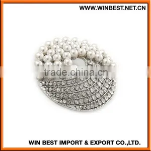 Wholesale New Products Leaf Shape Brooches, Luxury Brooch,rhinestone Wedding Brooches thumbnail-2