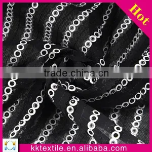 Hot Sale Polyester Mesh With Line Design Beaded Embroidery Patterns for Dresses thumbnail-1