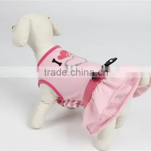 2016 Hot Sale Pet Summer T-shirt Fashion Design Pink/grey Dog Clothes thumbnail-2