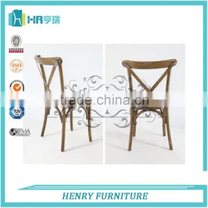 Good Quality Henry Dining Furniture Wooden Cross Back Chair thumbnail-3