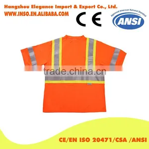 High Quality Safety Reflective T-shirt 100% Cotton Shirt thumbnail-1